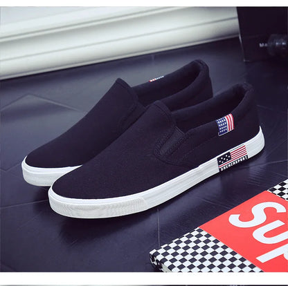 Men Casual Shoes Canvas Luxury 2025 Mens Loafers Breathable Slip on FlatsMale Vulcanized Shoes White Driving Shoes Plus Size 47