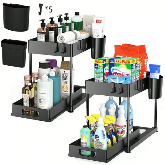 1/2PCS Under Sink Organizers And Storage, Large Capacity Heavy Load Pull-Out Under Sink Shelves With Sliding Drawer For Kitchen And Bathroom,Halloween Gifts by PDG ibma