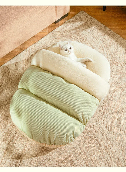 New Luxury Enclosed Cat Bed with Warmth and Security Features for Cats in Multi-Cat Families All-Season Pet Sofa Cat Accessories