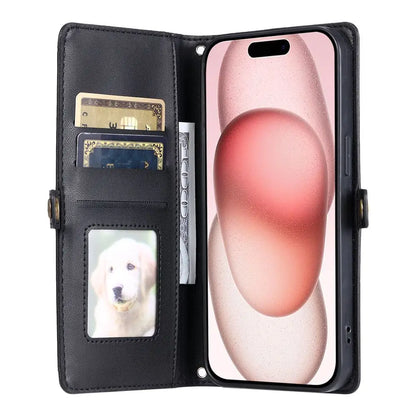 Coque Xiaomi 14 13 12 11 10 - Flip Wallet avec Porte-Carte et Lanière