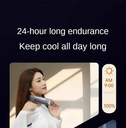New hanging neck refrigeration mini air conditioner portable portable small electric fan lazy long battery life wearable
