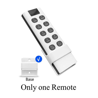 RF Wireless Smart Light Switch 433MHz 110V 220V Mini Relay Receiver Module ,4-in-1 Remote Control,For Led Light Lamp Fan ON/OFF