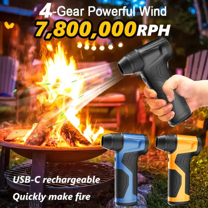 7800000RPH 7000mAh Pocket Dust Blower Mini Turbo Jet Fan Rechargeable 101m/s Turbo Violent Fan Powerful Blower for Cleaning