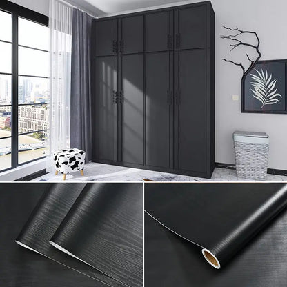 PVC Waterproof Self Adhesive Wallpaper Wall in Rolls Furniture Cabinets Vinyl Decorative Film Wood Grain Stickers For Home Decor