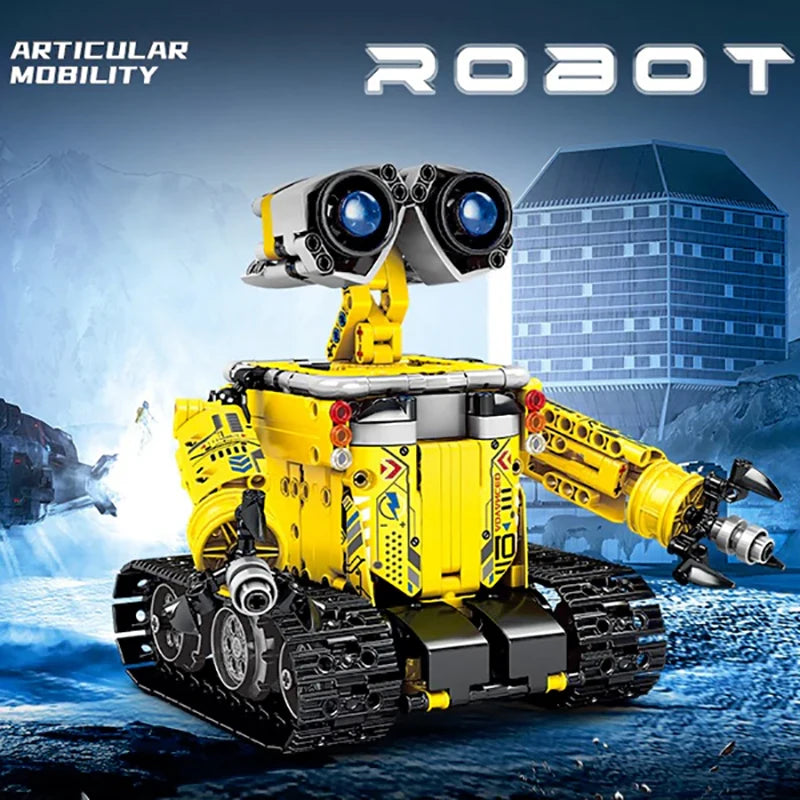 828PCS MOC Cartoon Movie Wall-E Robot Building Blocks City Technical RC Car Robot Model Bricks Assembel Toys for Children Gift