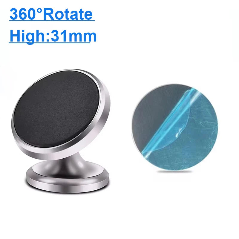Creative Dual Axis Alloy magnetic car bracket 720 ° rotation Double ball magnetic phone holder for Any model phone