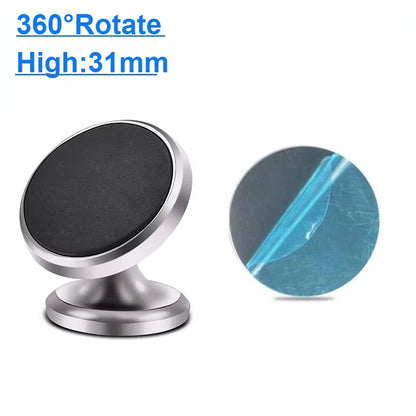 Creative Dual Axis Alloy magnetic car bracket 720 ° rotation Double ball magnetic phone holder for Any model phone