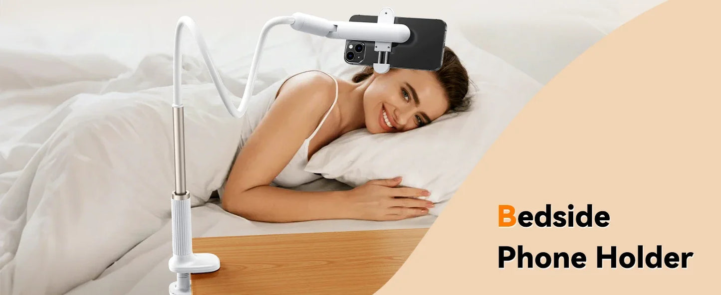 Oatsbasf Gooseneck Tablet Stand Holder Phone Stand Holder with Adjustable Flexible Long Arm for Bed Lazy Bracket 4.7-13" Device