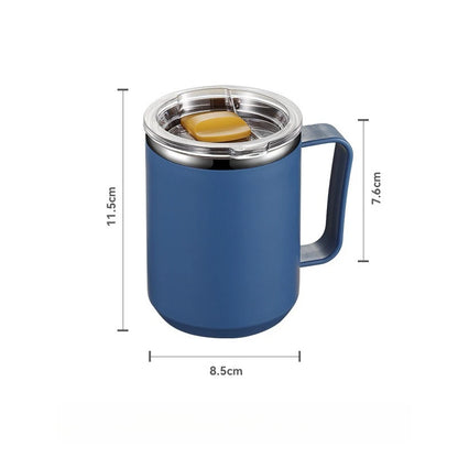 450ML Stainless Steel Insulated Mug with Lid Double Layered Cup Wall Coffee Thermos Cup for Office Outdoor Portable Water Bottle