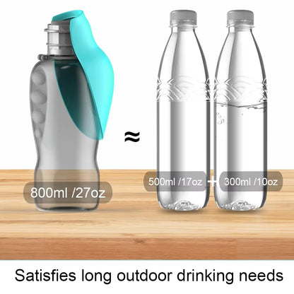 800ml Dog Portable Water Bottle for Small Large Dogs Cats High Capacity Outdoor Travel Drinking Foldable Bowls Labardor Supplies