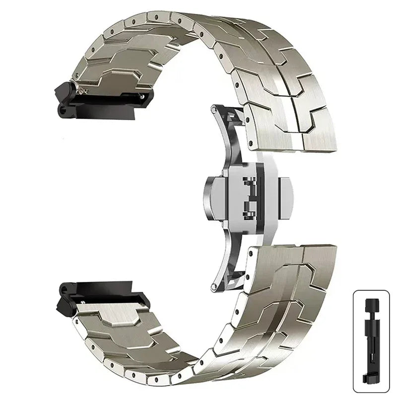 Steel Strap for Huami Amazfit T-rex 3/2 Trex Pro Metal Watch Band for Amazfit T-Rex Ultra Butterfly clasp Smartwatch Accessories