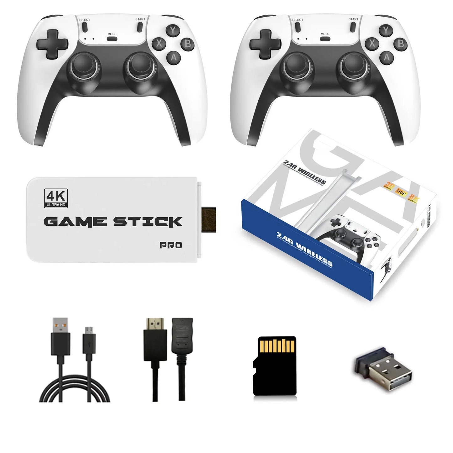 For M15 Gaming Stick VideoTVGaming Console Wireless Gamepad Over40000/50000 Classic Arcade Games HD Graphics Two-Player Battles