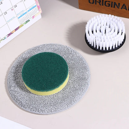Electric Scrubber Brush Replacement Heads 4Pcs Set For Handheld Cleaning Tool Bathtub Kitchen Sink Floor Surface Pads