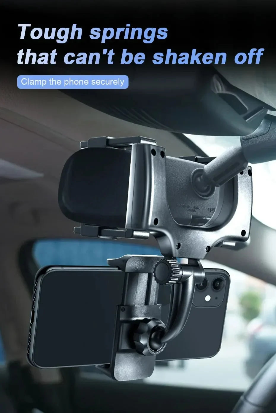 360  Foldable Navigation GPS Bracket Car Phone Holder Rearview Mirror Mount Adjustable Cell Phone Support Stable For Smartphone
