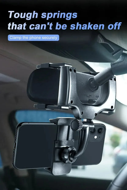 360  Foldable Navigation GPS Bracket Car Phone Holder Rearview Mirror Mount Adjustable Cell Phone Support Stable For Smartphone
