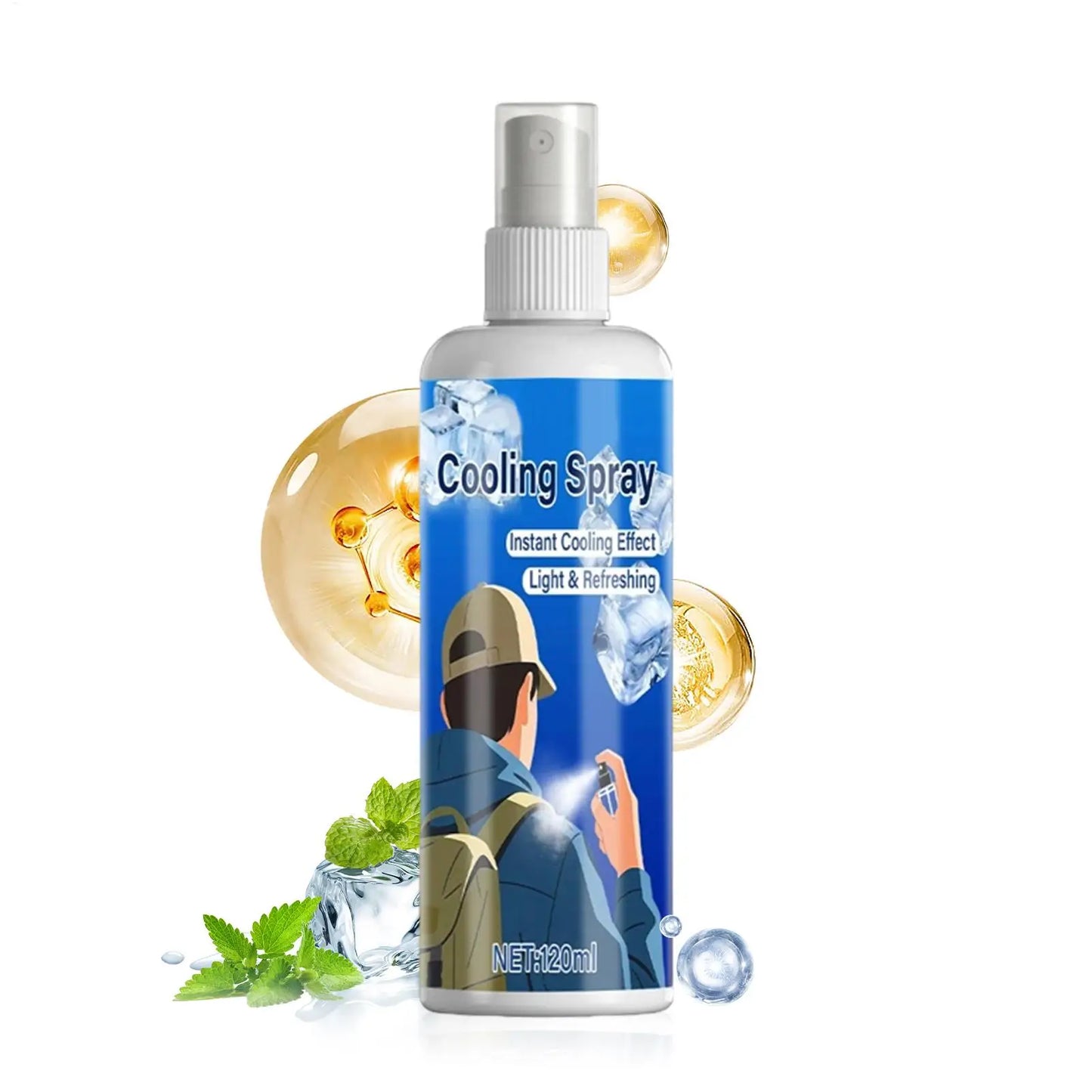 Cool Spray For Summer Household Instant Cooling Spray Natural Plant Extracts Cooling Artifact For Camping Outings Traveling