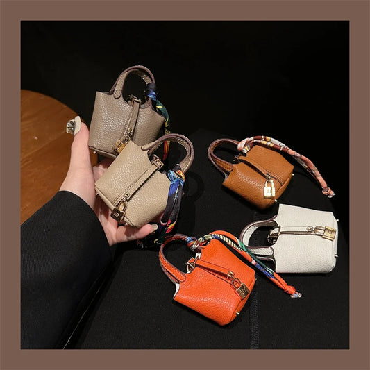 2024 New style Mini House Small Bag Handheld Portable Hand Rope Bluetooth Earphone Bag Zero Wallet Multi functional Small Bag by PDG ibma
