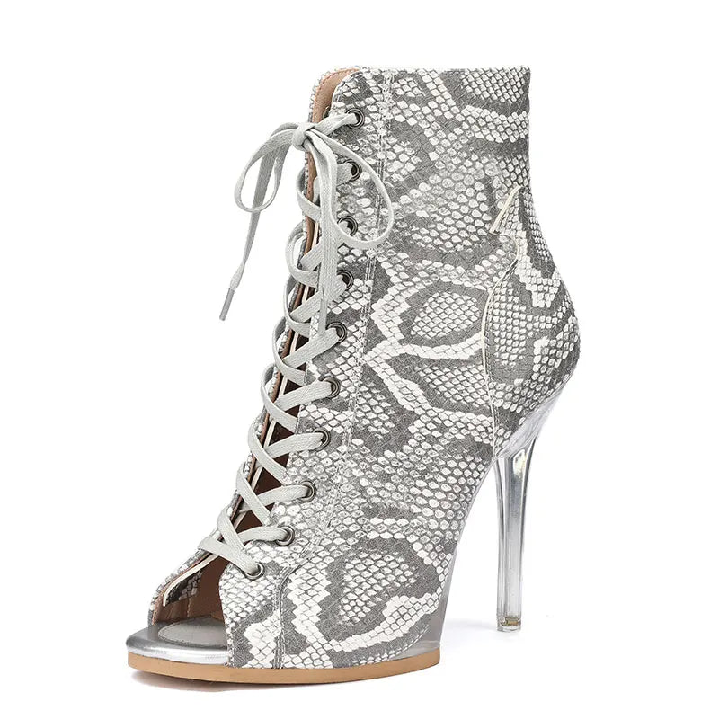 New PU One-piece Crystal Heel Pump Sexy Woman Dancing Shoes High Heels Dance Jazz Heels Latin Dance Boots Women Girls