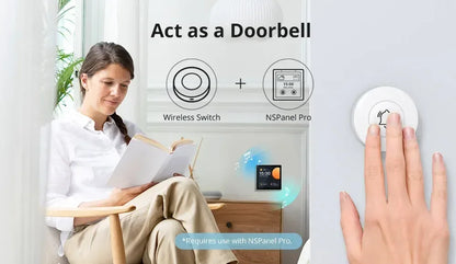 SONOFF SNZB-01P SNZB 01P Sonoff Wireless Switch Zigbee Scene Switch Two Way Control Act As Doorbell Emergency Button Via Google