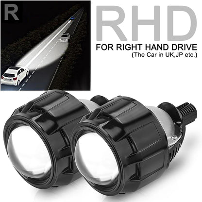 H4 H7 Bi LED Projector Lens 2.5 Inch LED Lights for H4 H7 9005 HB3 9006 HB4 Car Headlight Bulb Hi/Low Beam Retrofit Car Styling