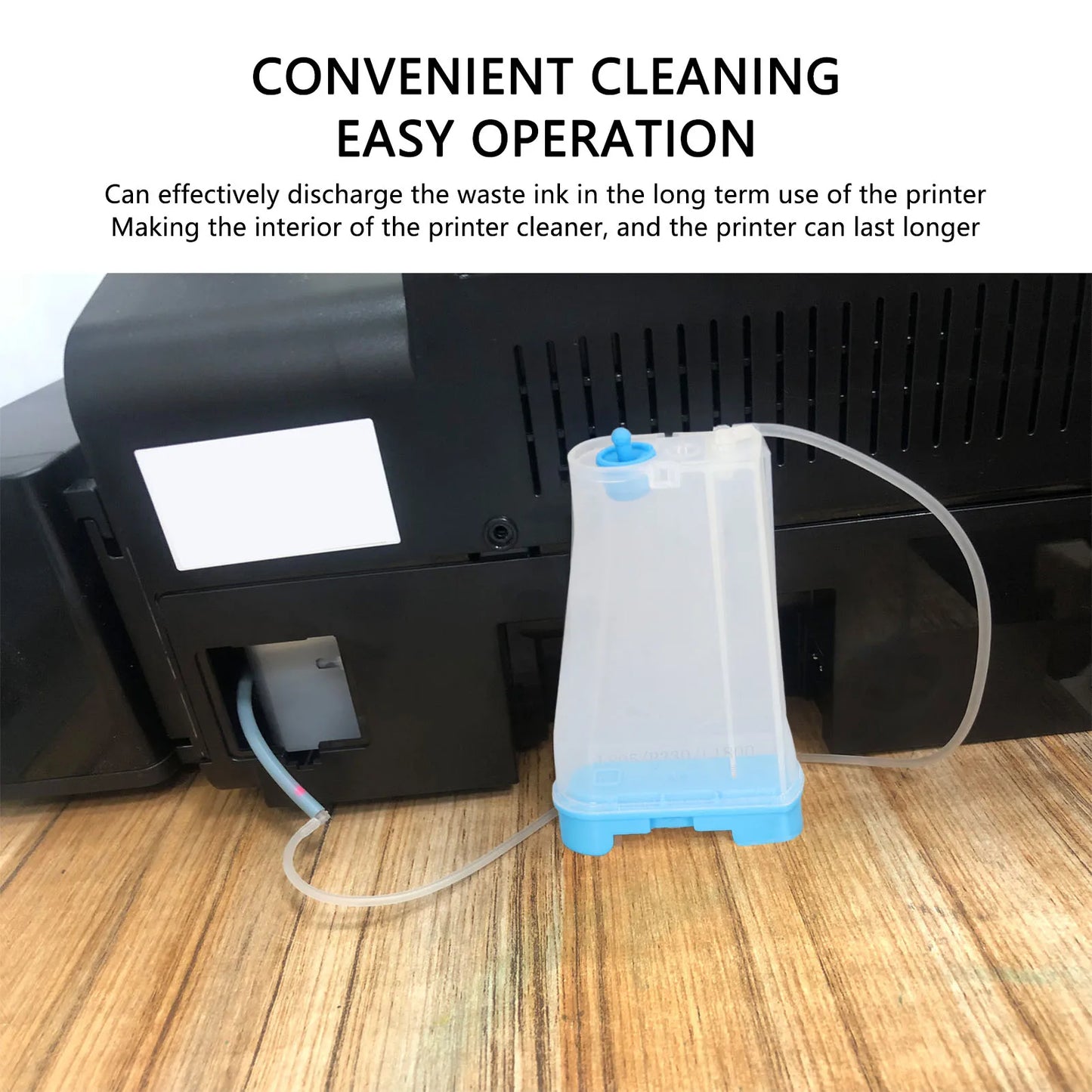 Waste Ink Bottle Easy Cleaning Reusable Plastic Printer Waste Ink Collector for L805 R330 1390 L801 T50 1800 270 Random color