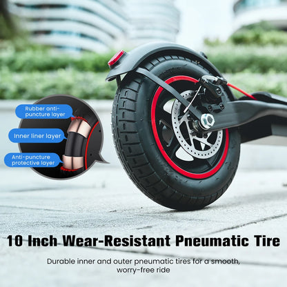 W6 Electric Scooter 10 Inch 500W Motor 36V 10.5Ah Battery 35km/h Max Speed Foldable E-Scooter With APP Dual Brakes Scooters