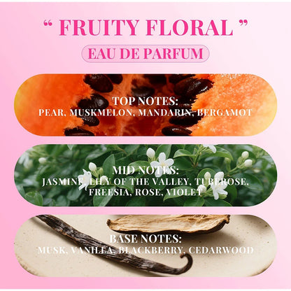 Pheromones Perfume For Women To Attract Men,Long Lasting Roll On Scent,Fruity Floral Eau De Parfum,Jasmine/Violet/Musk Fragrance