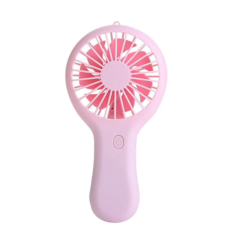 Colorful handheld mini fan portable USB charging convenient creative cool small fan pocket handheld fan summer gift