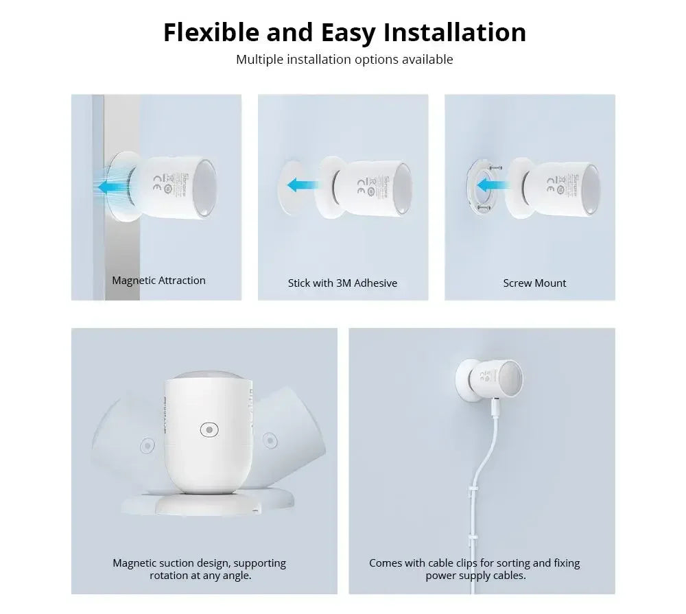 SONOFF SNZB 06P Zigbee Human Presence Sensor SNZB-06P Detector Motion Light Sensing Smart Home Automation Work with Alexa Google