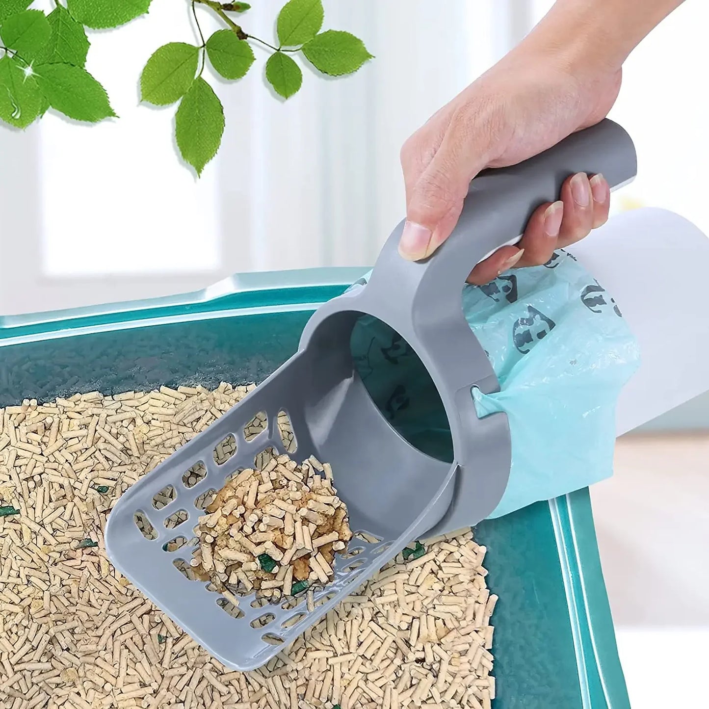 Cat Supplies Cat Litter Scoop with Refill Reusable Pet Cleaning Tool Cat Toilet Waste Cleaner Cat Litter Box Special