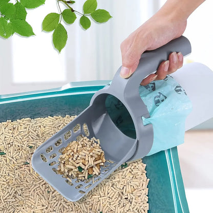 Cat Supplies Cat Litter Scoop with Refill Reusable Pet Cleaning Tool Cat Toilet Waste Cleaner Cat Litter Box Special