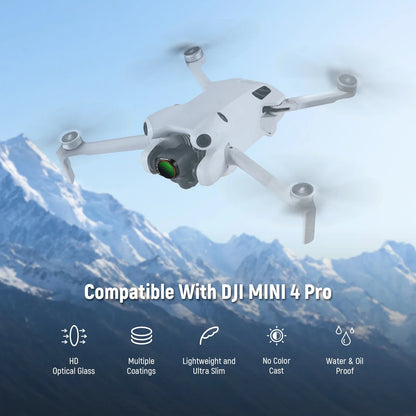 NEEWER Variable ND Filter Set Compatible with DJI Mini 4 Pro, ND2-32 + ND64-512 Multicoated HD Optical Glass Drone Camera Lens