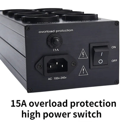 Pawalle Tp80 Audio Noise AC Power Filter Power Conditioner Power Purifier Surge Protection with EU Outlet Power Strip