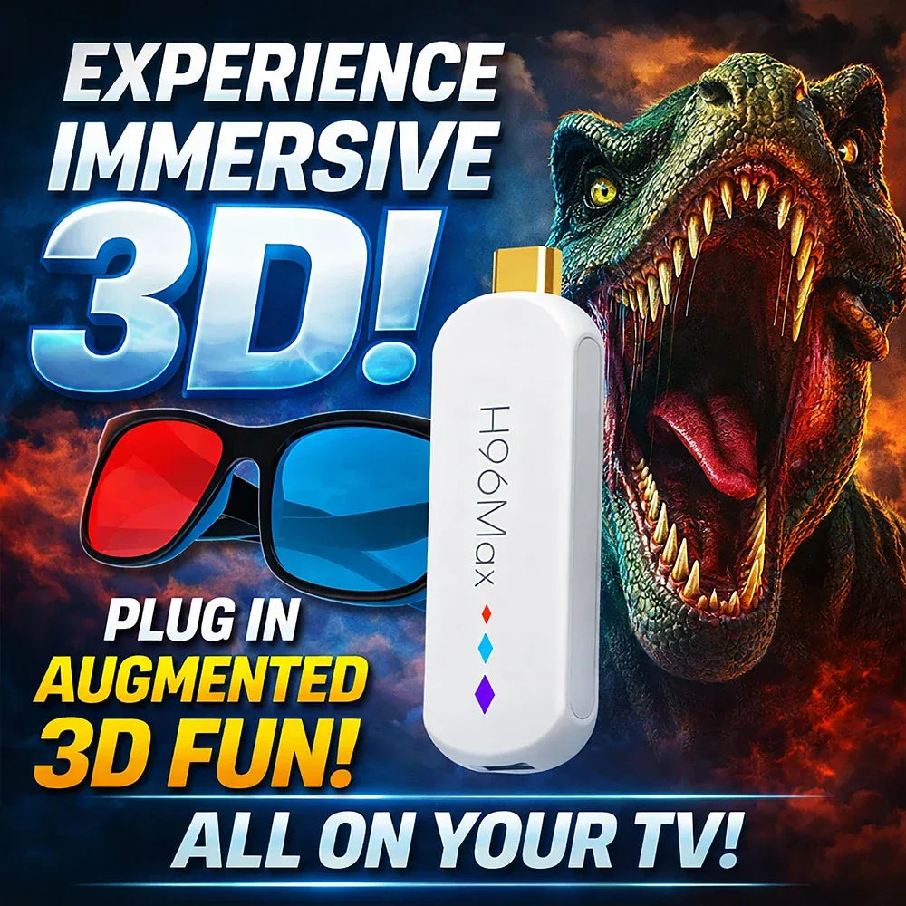 H96 Max S905L TV Stick Android14 Quad Core BT5.0 4K@60fps 2.4G&5G Wifi6 2GB 16GB Google Voice Assistant Media Player AI TV Stick