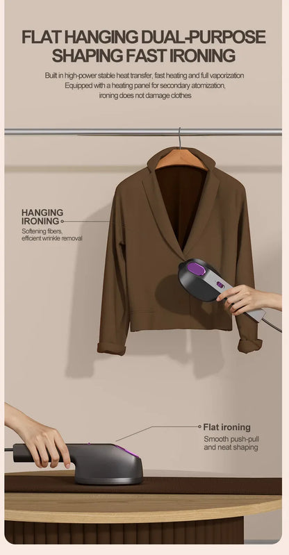 Multi functional handheld iron USB mini hanging iron fast heating travel with handle home clothing fabric ironing machine