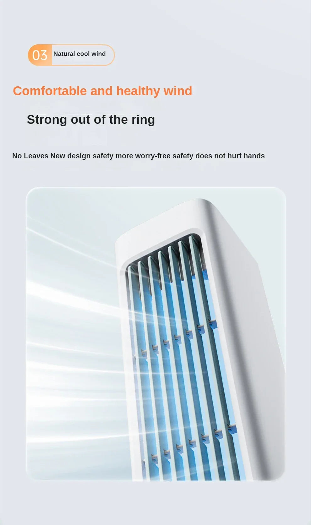 New remote control Wall-mounted Leafless Fan Portable USB Charging Office Air Conditioning Fan Desktop Large Wind Cooling Tower