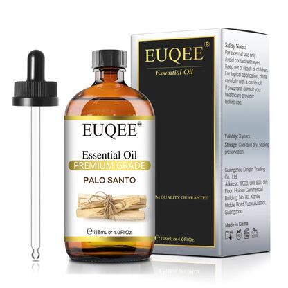 EUQEE 118ml Essential Oil Palo Santo Aromatherapy Essential Oils for Diffuser Soap Candle Making Air Freshener– with Dropper