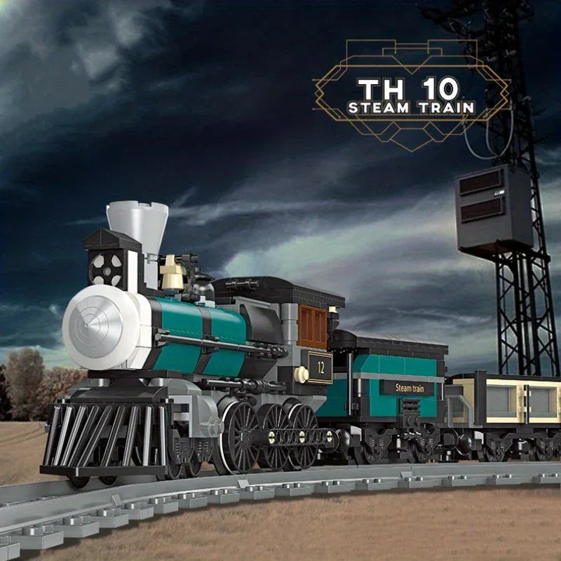 Track electric train city train model puzzle building block toy assemble and insert toy  gift