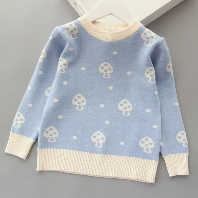 Pull d'automne-hiver pour filles, motif mignon amoureux, pull tricoté en polaire épaisse et chaude