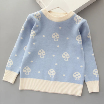 Pull d'automne-hiver pour filles, motif mignon amoureux, pull tricoté en polaire épaisse et chaude