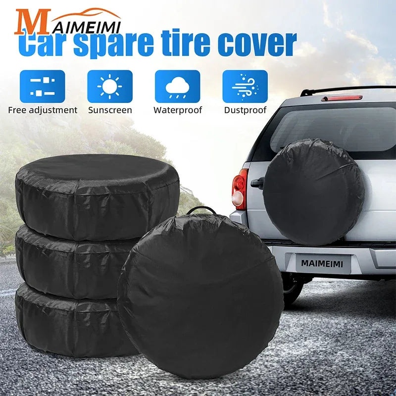 Car Spare Tire Cover Sunscreen Tire Bag Dustproof Protective Film Cloth Waterproof Spare Tire Wheel Bag Tyre Spare Storage Cover