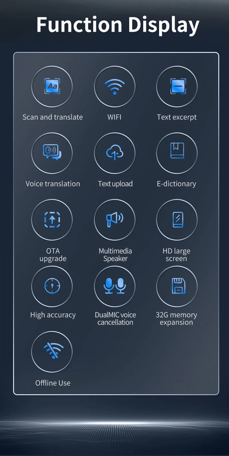 A26S Scan Translation Pen Exam Reader Voice Language Translator Device with Touchscreen WiFi/Offline Function번역펜