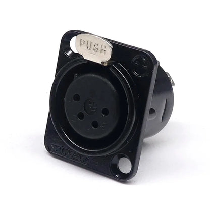 3pin black HF XLR connector 3pin D male female audio microphone socket for 86 panel YS145 YS146 YS145BG YS146BG