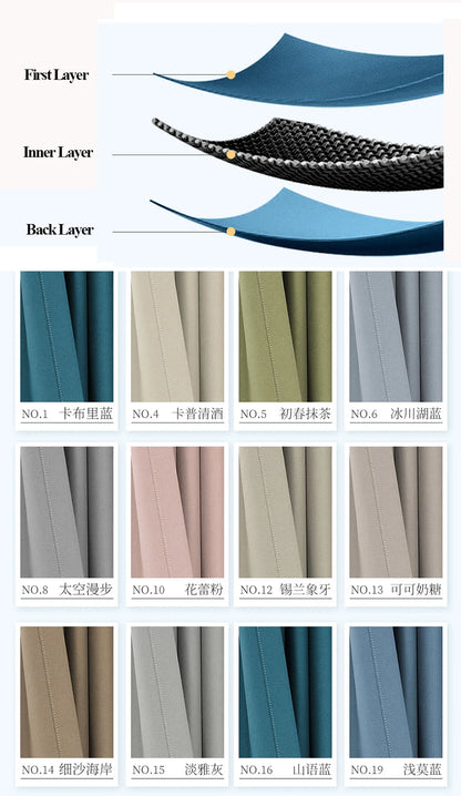Custom size 300cm Height 80-95% shading Rate Blackout Curtain for Bedroom Window Living Room Drapes,Front and Back Color Same