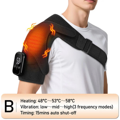 Vibration Shoulder Steamer Belt Heated Shoulder Warmer Massager Electric Smart Massage Machine Temperature Adjust