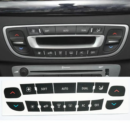 Air Conditioning Control Panel Button Repair Sticker For Renault Megane/ Master/ Scenic Radio Audio Button Repair Decals Sticker