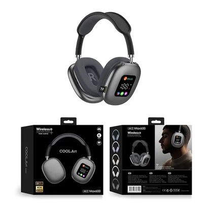 Wireless Bluetooth Headset with RGB Digital Display Screen Card Reader Headset Long Battery life High-fidelity Earphones