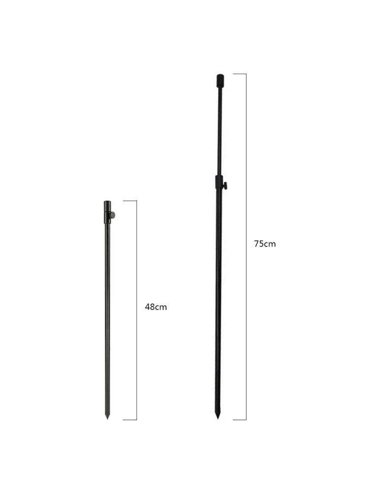 48-75cm Extending Aluminum Alloy Fishing Bankstick Adjustable Carp Fishing Bank Stick Fishing Rod Pod Rest for Bite Alarm