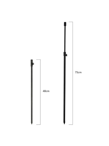 48-75cm Extending Aluminum Alloy Fishing Bankstick Adjustable Carp Fishing Bank Stick Fishing Rod Pod Rest for Bite Alarm
