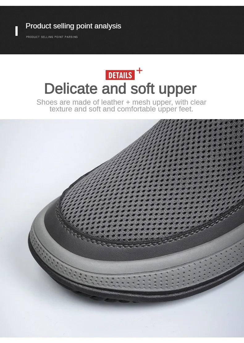 Men's mesh shoes 2026 summer new solid color versatile single shoe breathable soft sole lightweight casual shoes